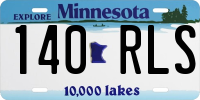 MN license plate 140RLS