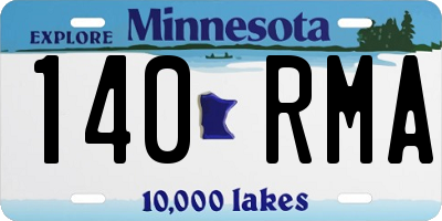 MN license plate 140RMA