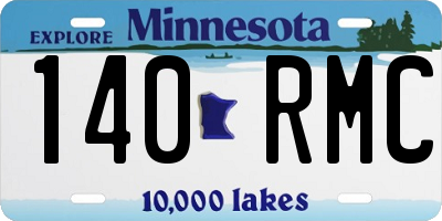 MN license plate 140RMC