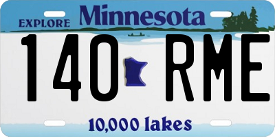 MN license plate 140RME