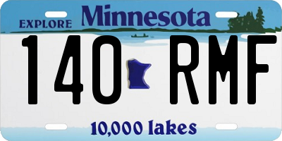 MN license plate 140RMF