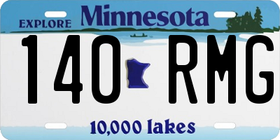 MN license plate 140RMG