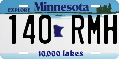 MN license plate 140RMH