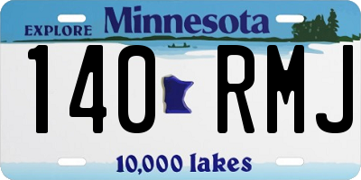 MN license plate 140RMJ