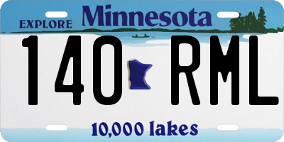 MN license plate 140RML