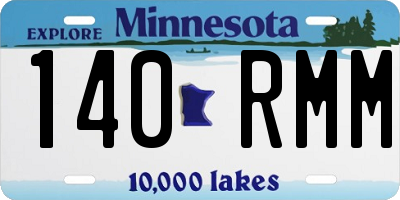 MN license plate 140RMM