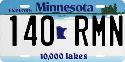 MN license plate 140RMN