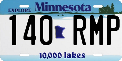 MN license plate 140RMP