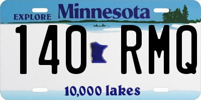 MN license plate 140RMQ