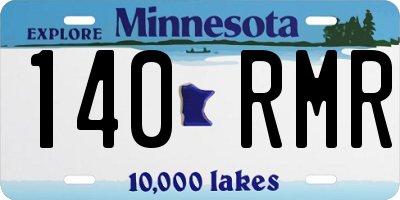 MN license plate 140RMR
