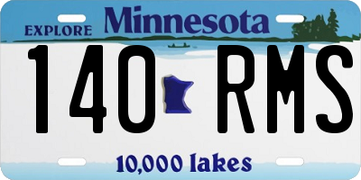 MN license plate 140RMS