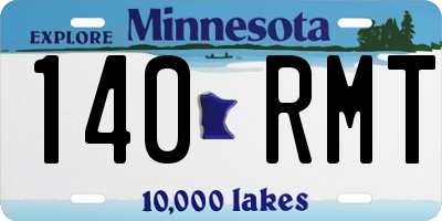 MN license plate 140RMT