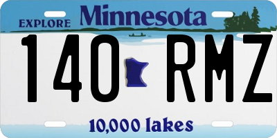 MN license plate 140RMZ