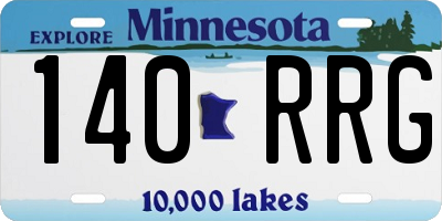 MN license plate 140RRG