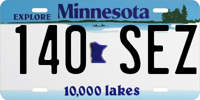 MN license plate 140SEZ