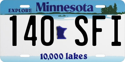 MN license plate 140SFI