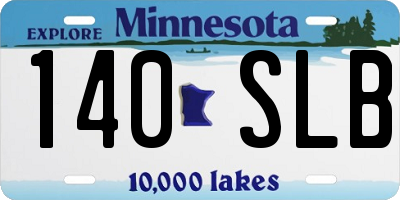 MN license plate 140SLB
