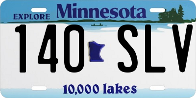 MN license plate 140SLV