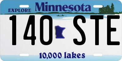 MN license plate 140STE