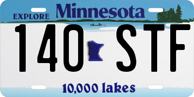 MN license plate 140STF