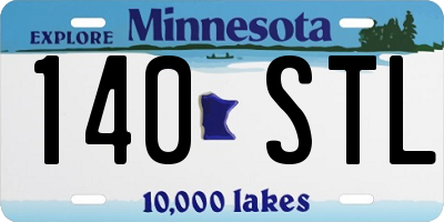 MN license plate 140STL