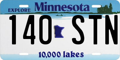 MN license plate 140STN