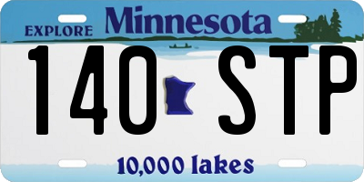 MN license plate 140STP