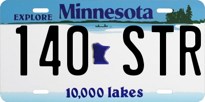 MN license plate 140STR