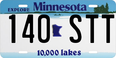 MN license plate 140STT