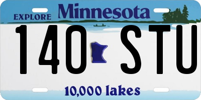 MN license plate 140STU