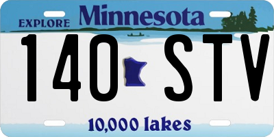 MN license plate 140STV
