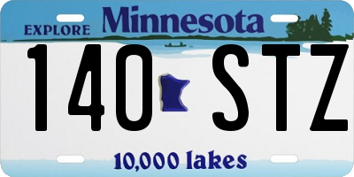 MN license plate 140STZ