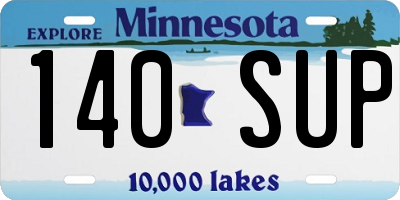 MN license plate 140SUP