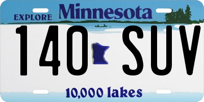 MN license plate 140SUV