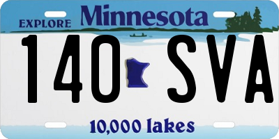 MN license plate 140SVA