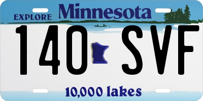 MN license plate 140SVF