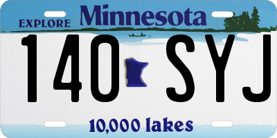MN license plate 140SYJ
