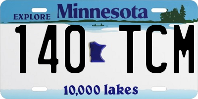 MN license plate 140TCM