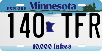 MN license plate 140TFR