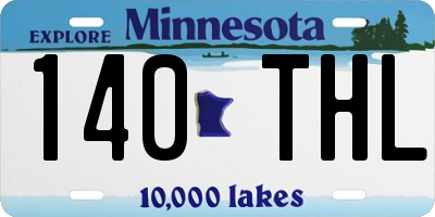 MN license plate 140THL