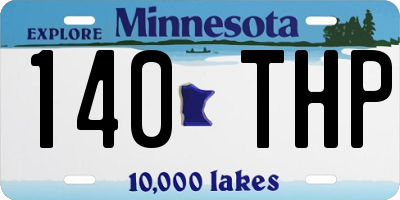 MN license plate 140THP
