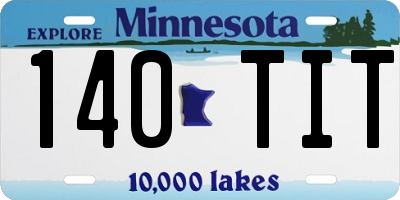 MN license plate 140TIT