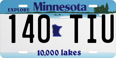 MN license plate 140TIU
