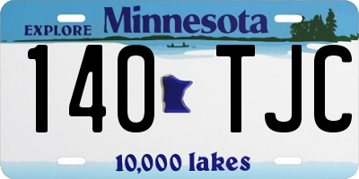 MN license plate 140TJC