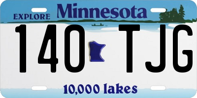 MN license plate 140TJG
