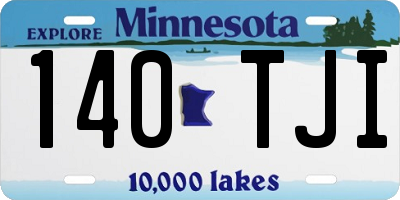 MN license plate 140TJI