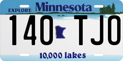 MN license plate 140TJO