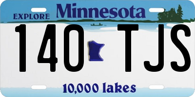 MN license plate 140TJS