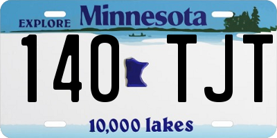MN license plate 140TJT