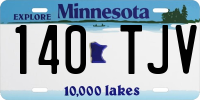 MN license plate 140TJV